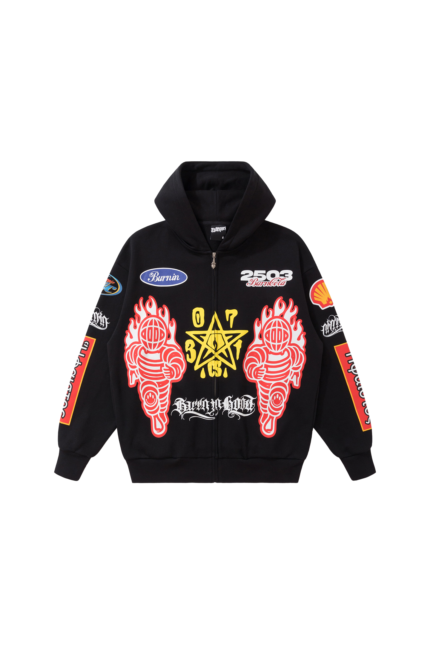BURNIN Full Print Racing Zipper Hoodie - PSYLOS 1, BURNIN Full Print Racing Zipper Hoodie, Hoodie, Burnin, PSYLOS 1